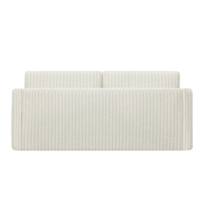 Beautiful Drew 72.2" Sofa by Drew Barrymore for Adults, Striped Linen