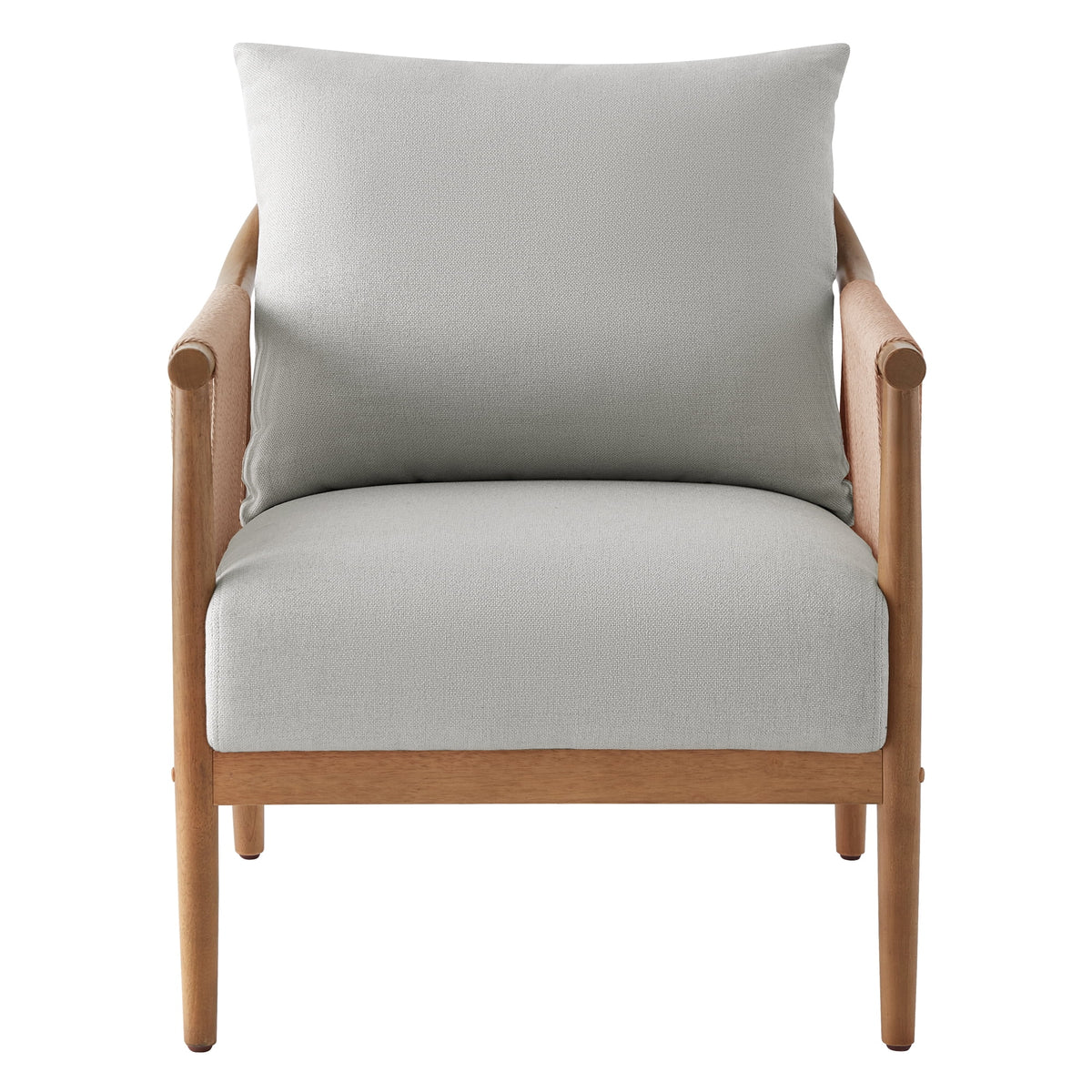 CHITA Modern Accent Chair, Braid Armchair Living Room Chair, Cream