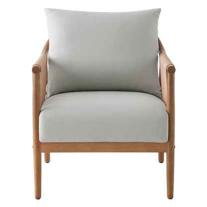 CHITA Modern Accent Chair, Braid Armchair Living Room Chair, Cream