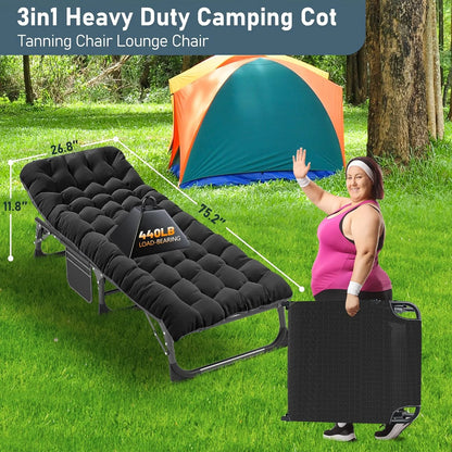 Slsy Folding Lounge Chair, 5-Position Adjustable Outdoor Reclining Chair, Folding Sleeping Bed Cot, Folding Chaise Lounge Chair for Pool Beach Patio Sunbathing