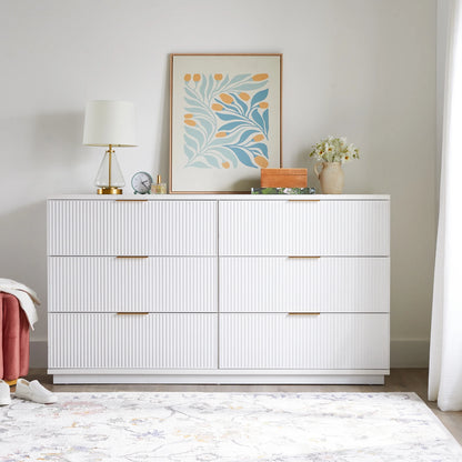 Better Homes and Gardens Lillian 6 Drawer Dresser, White