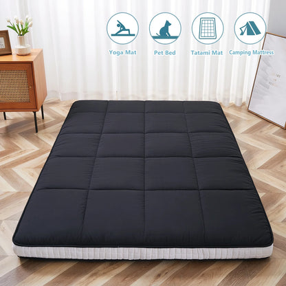 Slsy Futon Mattress 4" Soft and Supportive Twin Mattress Pad with Storage Bag