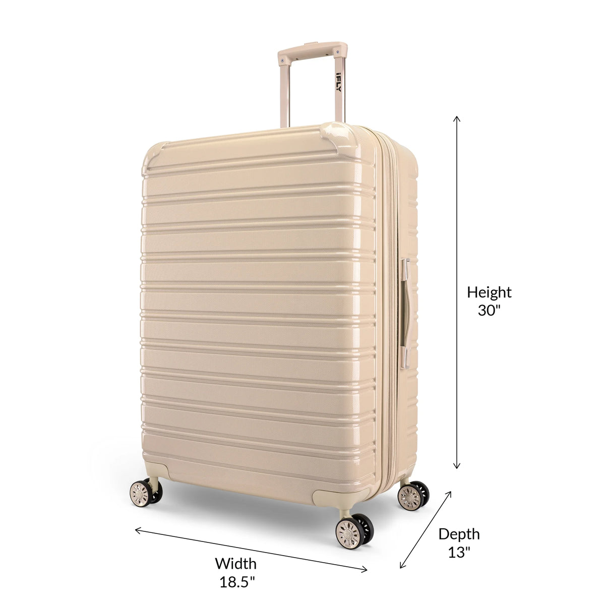 iFLY Hardside Fibertech 3.0 2 Piece Set, 20" Carry-on and 28" Checked Luggage, Gadget Gray