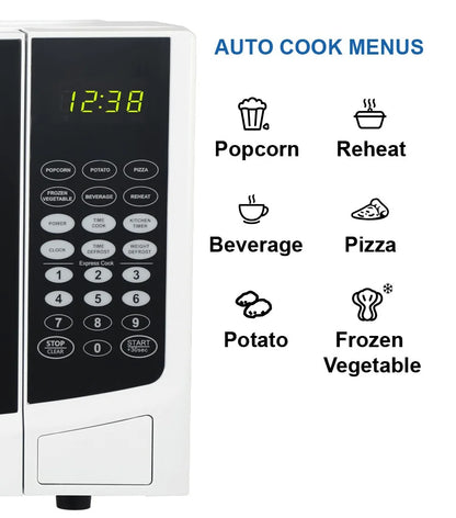 Emerson 0.9 Cu. Ft. 900 Watt, White Microwave Oven with Touch Control, MW9255W