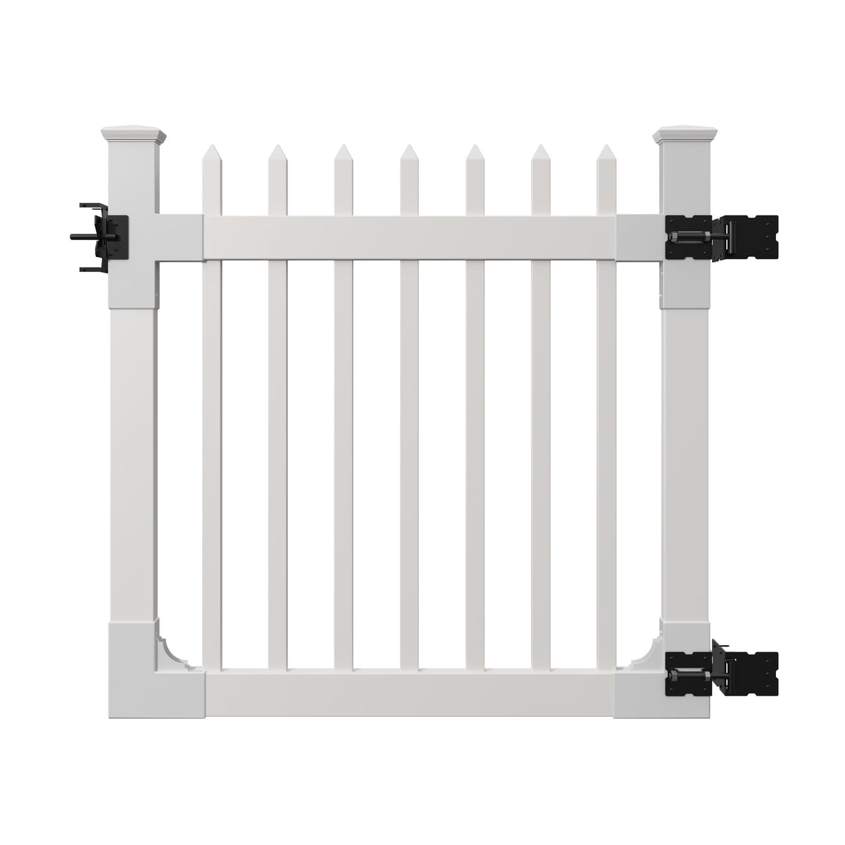 4ft H x 6ft W (1 Panel + 1 Post) No Dig WamBam Nantucket Fence Kit, White Vinyl Picket Fence Panel, Easy DIY Installation Fence Panel Kit, Durable Outdoor Fence for Yard or Garden, BL19101