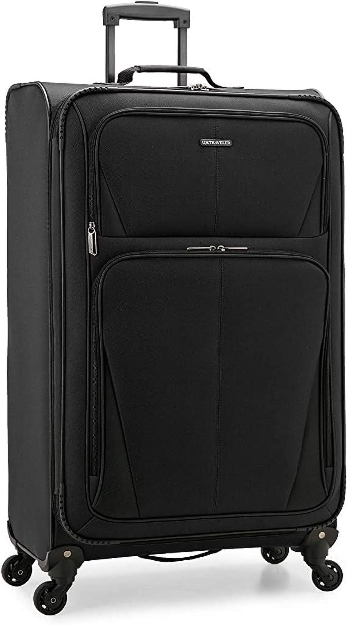 U.S. Traveler Aviron Bay Expandable Softside Luggage with Spinner Wheels, Navy, 31" Checked Large