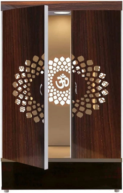 Customized Wooden Cabinet Desginer Mandir With LED / Mandir For Home & Office / Temple For Home / Pooja Ghar / Mandir With Lights /Storage