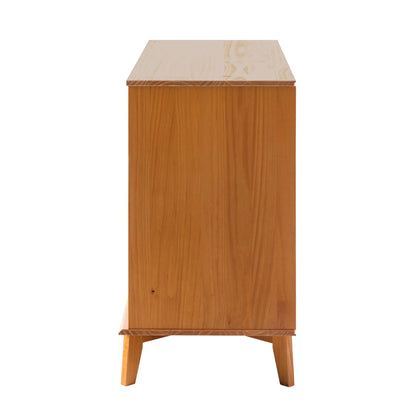 Walker Edison Sonoma 6-Drawer Solid Wood Caramel Dresser