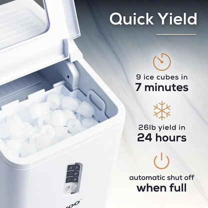 Igloo Automatic Ice Machine Self Cleaning Countertop Ice Maker for Water Bottle & Drinks, Aqua