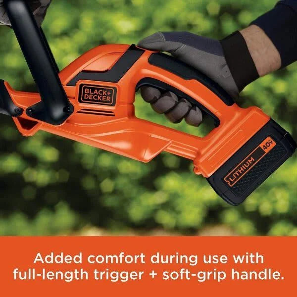 BLACK+DECKER 40V MAX* Cordless Hedge Trimmer, 24-Inch, (LHT2436)