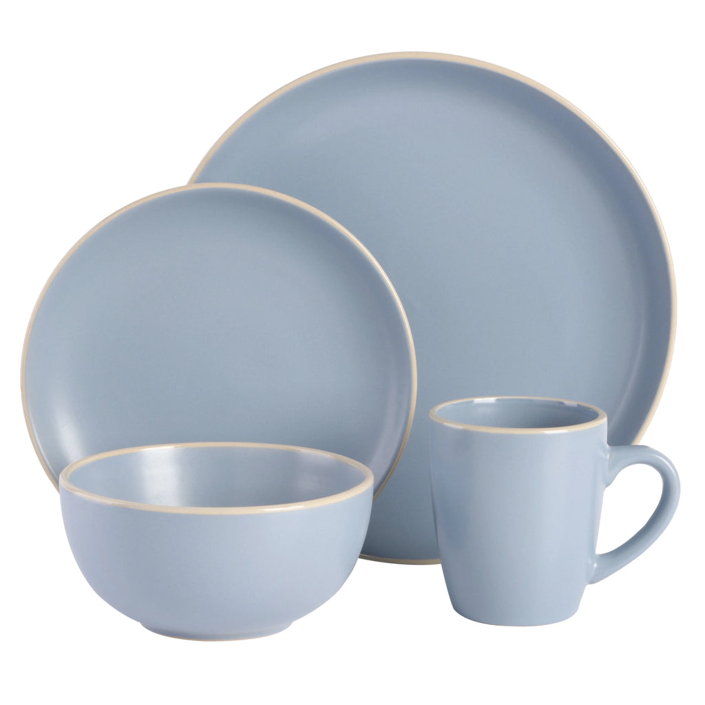 Gibson Home Rockaway 32 Piece Dinnerware Set - Gray