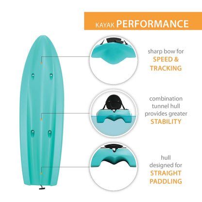 Lifetime Hydros 101 inch Sit-on-Top Kayak, Orange (90595)