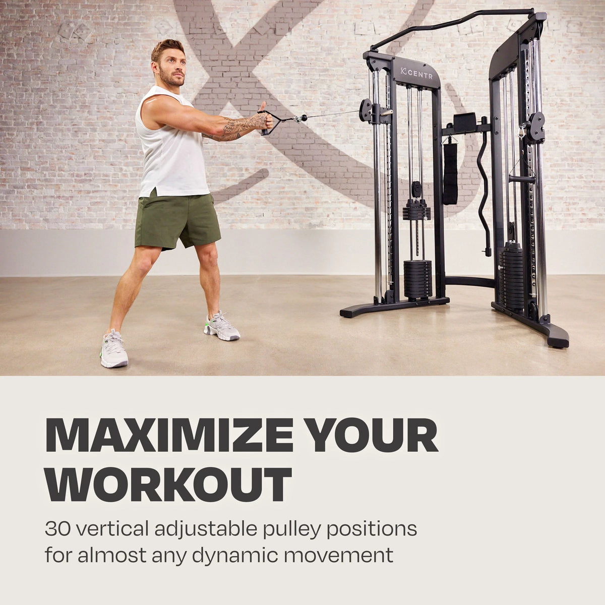Centr by Chris Hemsworth Centr 2 Home Gym Functional Trainer for Total Body Strength Training with 3-Month Centr Membership