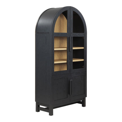 Better Homes & Gardens Juliet Kitchen Rounded Arch Cabinet, Rich Black