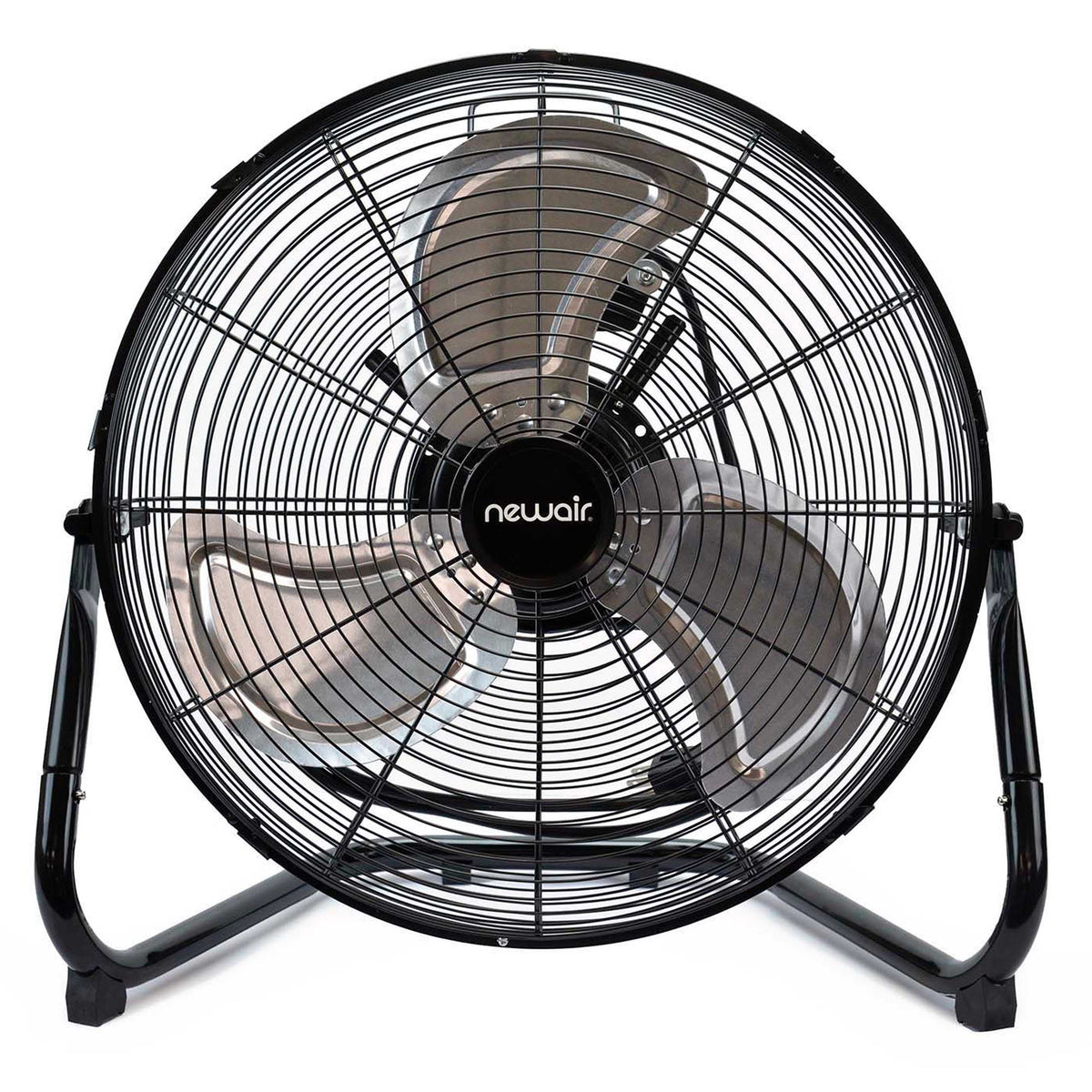 Newair 18" High-Velocity Industrial Floor Fan, Heavy Duty Metal Fan, Adjustable Tilt and 3 Speeds up to 4012 CFM, Rotatory Switch