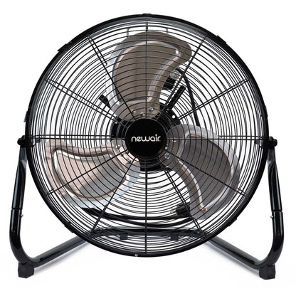 Newair 18" High-Velocity Industrial Floor Fan, Heavy Duty Metal Fan, Adjustable Tilt and 3 Speeds up to 4012 CFM, Rotatory Switch