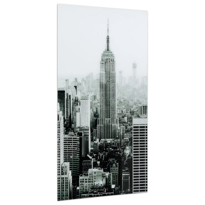 Empire Art Direct Blue Splash Frameless Free Floating Tempered Glass Panel Graphic Wall Art, 72" x 36", Ready to Hang