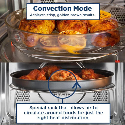 GE 3-in-1 Microwave Oven, 1,050 Watts Air Fryer, Broiler & Convection 1.0 Cu. Ft