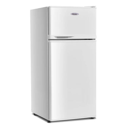 Canddidliike 2 Doors Cold-rolled Sheet Compact Refrigerator-White, Fridge with Freezer, Fridge, Adjustable Thermostat