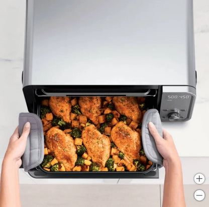 New Ninja Flip 10-in-1 Toaster Oven & Air Fryer with Added Broil Rack