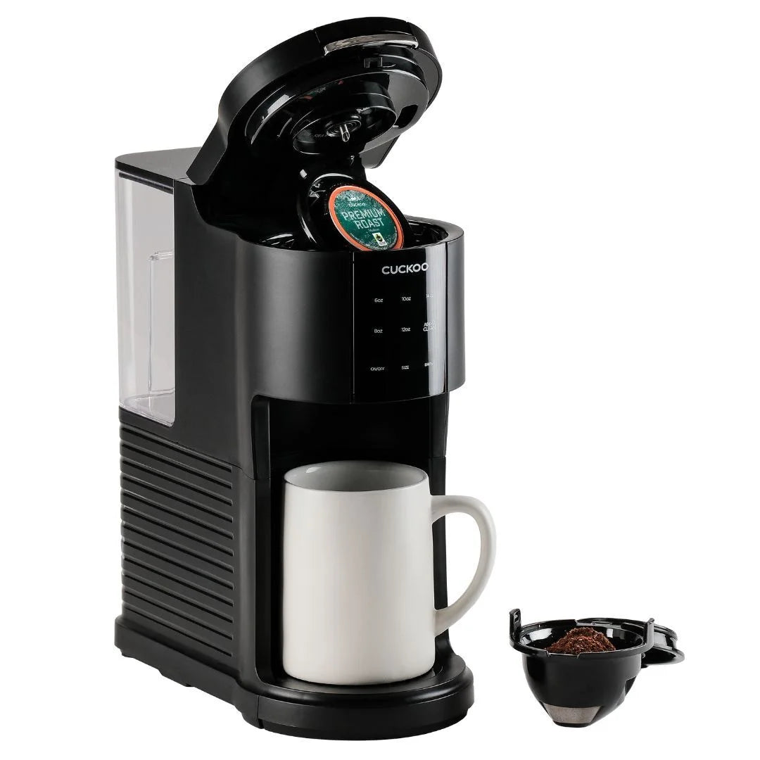 CUCKOO CCM-AK011B 3-in-1 1.2L K-Cup Coffee Maker with 5 Cup Sizes and Self-Cleaning Function (Black)