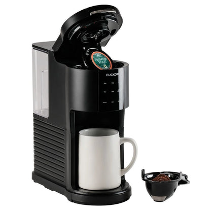 CUCKOO CCM-AK011B 3-in-1 1.2L K-Cup Coffee Maker with 5 Cup Sizes and Self-Cleaning Function (Black)