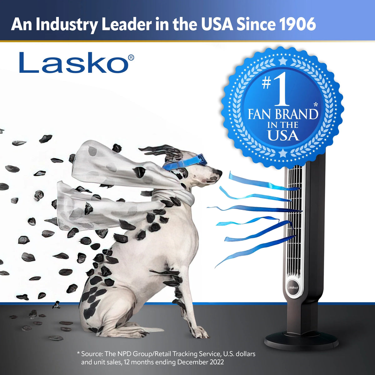 Lasko 38" 4-Speed Hybrid Oscillating Remote Controlled Tower Fan. Black, T38415