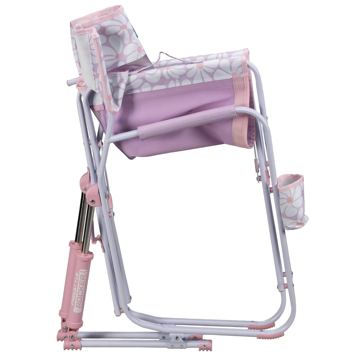 GCI Outdoor Freestyle Rocker Foldable Rocking Camp Chair, Purple Floral