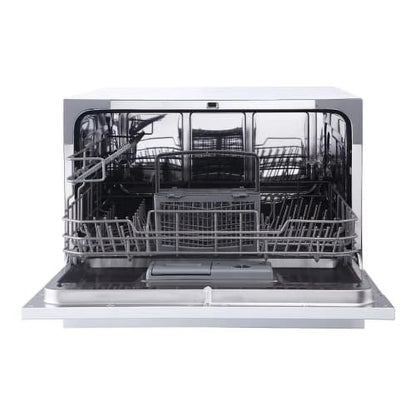Magic Chef Energy Star 6-Place Setting Countertop Dishwasher (Model MCSCD6W5)  Fits under cabinetry as it sits 17.2" Tall