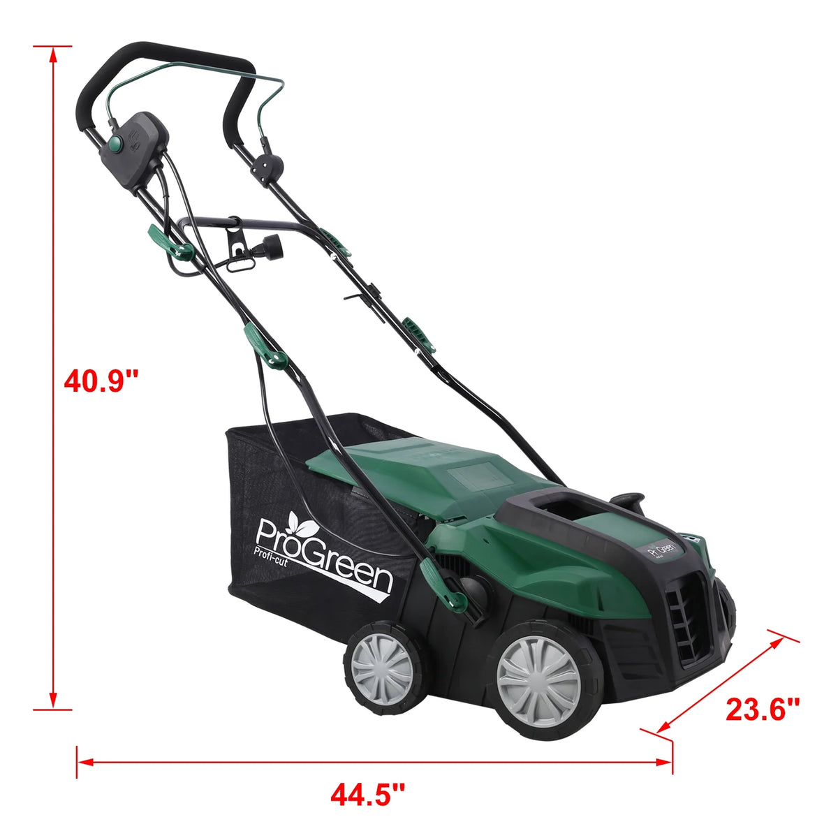 Dethatcher and Scarifier, Seizeen 16-Inch Lawn Dethatcher Scarifier 2-IN-1 Gardening Equipment, Powerful 15 Amp Electric Dethatcher & Scarifier, Height Adjustable, 58QT Removable Thatch Bag