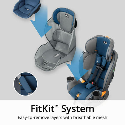 Chicco Fit4 Adapt 4-in-1 Convertible Car Seat - Vapor (Grey)