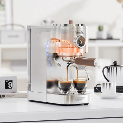 HiBREW H13 Semi-Automatic Espresso Maker - 6 Programmable Drink Modes, 1.3L Water Tank & Adjustable Pre-Infusion
