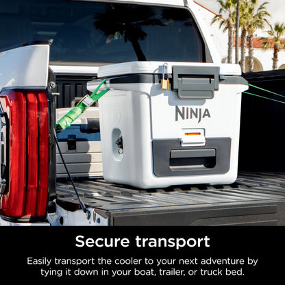 Ninja FrostVault 30qt Hard Cooler with Dry Zone, Ice Chest Cooler, White, FB131WH