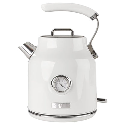 Haden Dorset 1.7 Liter Electric Water Kettle with Base, Putty & Chrome
