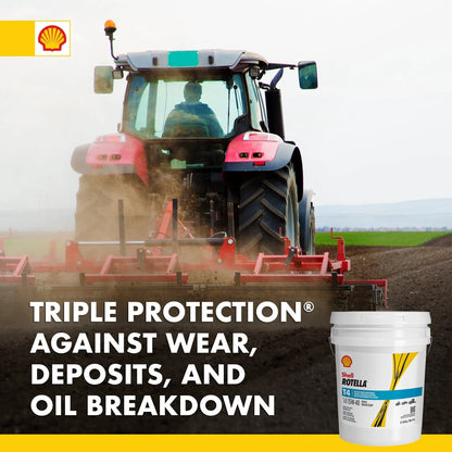 Shell Rotella T4 Triple Protection 15W-40 Diesel Motor Oil, 5 Gallon Pail