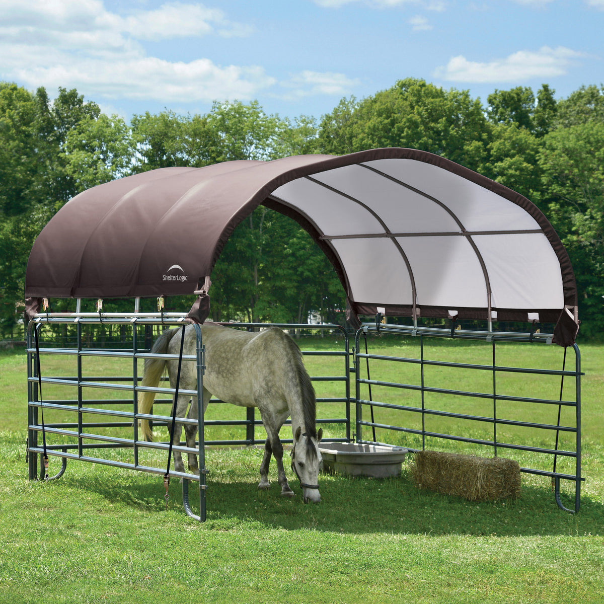 ShelterLogic Corral Equine Shelter and Enclosure Kit, 12' x 12'