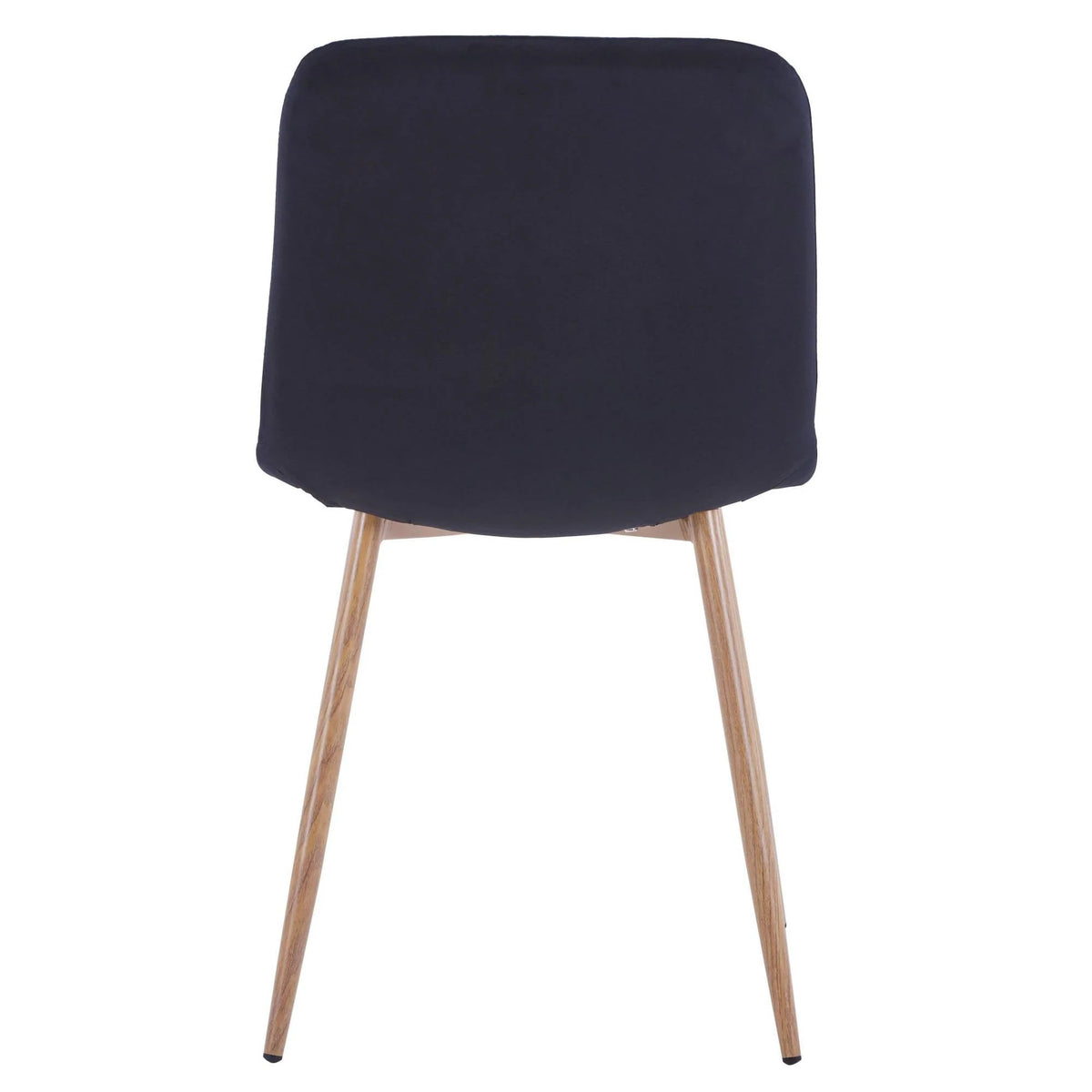 Highsound Dining Chairs Set of 4,Mid-Century Modern Upholstered Dining Chairs with Velvet Cushion Seat for Dinning Room&Living Room, Black