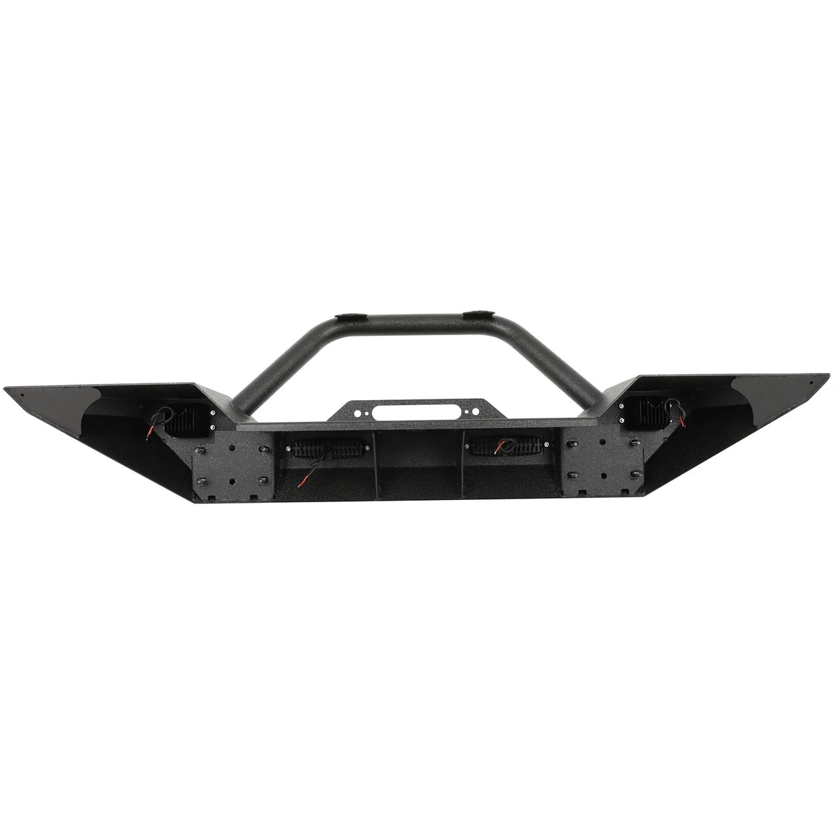 cciyu Front Bumper Compatible for Wrangler JK/JL 2007-2022 with D-ring, LED Lights