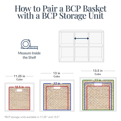 Best Choice Products 12x12in Hyacinth Baskets, Set of 5 Multipurpose Collapsible Organizers w/ Inserts - Natural