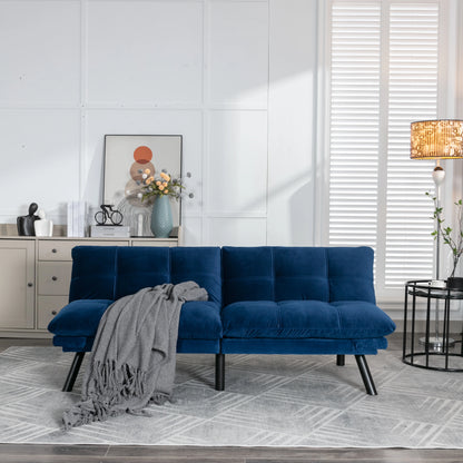PAPROOS Convertible Sofa Bed, Folding Futon Sofa Bed, Upholstered Sofa Bed Couch, Loveseat Sleeper Sofa for Small Space, Apartment, Living Room, Cream