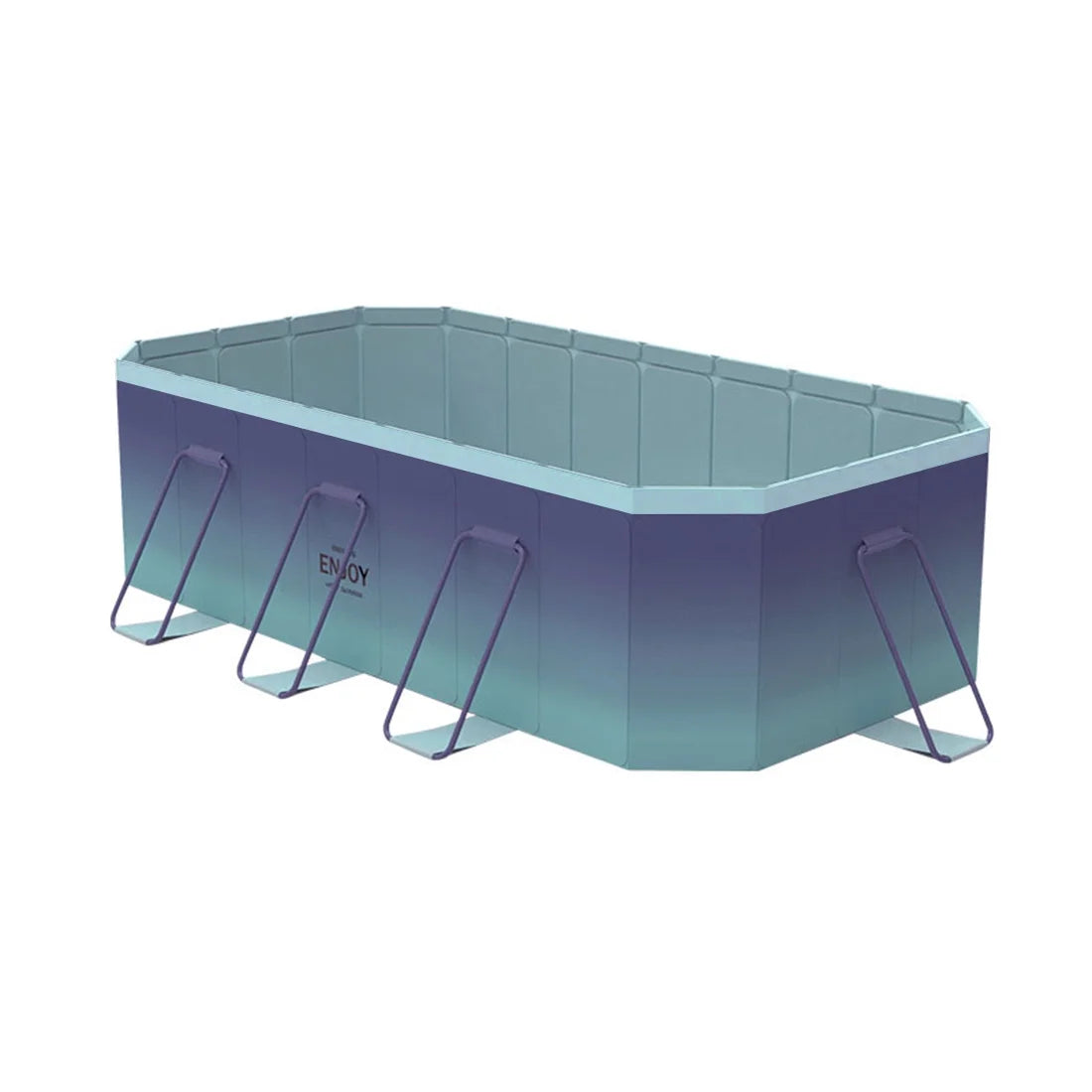 Foldable Swimming Pool, Large Non-Inflatable Outdoor Pools for Kids Adults Above Ground Pools, 116in