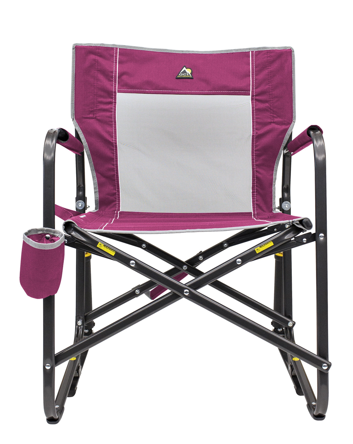 GCI Outdoor Freestyle Rocker Foldable Rocking Camp Chair, Maroon