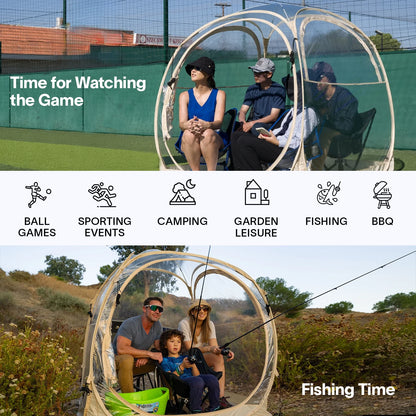 EighteenTek Four-Person Weatherproof Pop-Up Sports Pod Tent Shelter