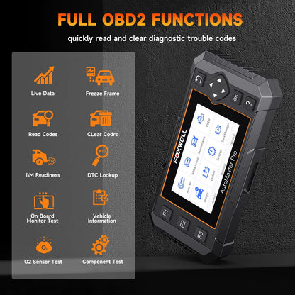 FOXWELL NT650 PRO OBD2 Scanner Car Diagnostic Bidirectional Diagnostic Scan Tool 25+ Maintenance Service OBDII Car Code Reader Automotive Analyzer Lifetime Free Update via Wi-Fi