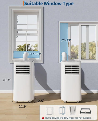 EastVita 8,000 BTUs Portable Air Conditioner, Room Air Conditioner, 3-in-1 Cooling AC Portable Air Conditioner with Fan & Dehumidifier, Standing AC, Ventless Floor AC