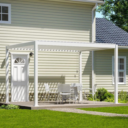 Mirador 10'x 10' 111S Outdoor Aluminum Pergola w/ Adjustable Rainproof Louver for Garden, Patio, Backyard, Takasho/Wood Grain