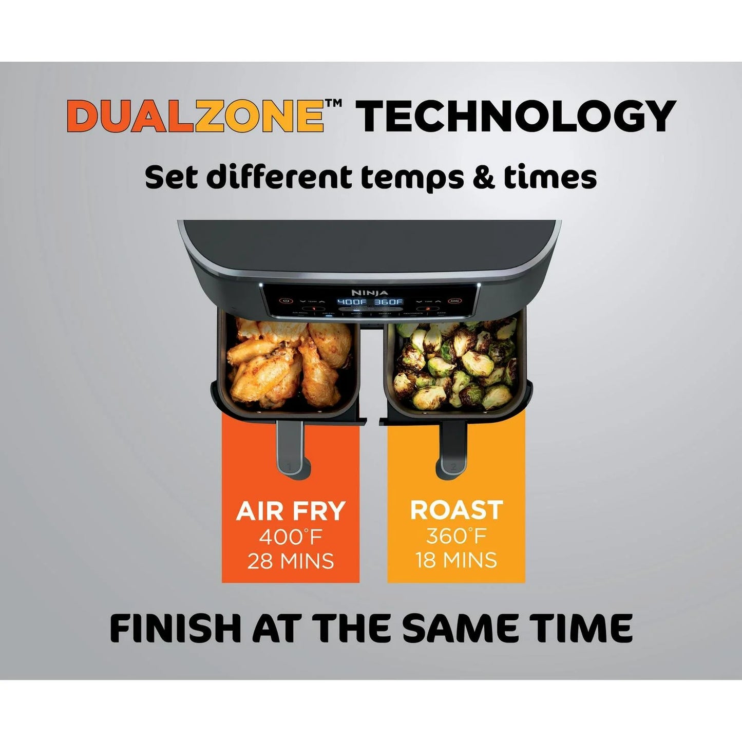 Ninja Foodi 6-in-1 8-quart 2-basket Air Fryer with DualZone Technology