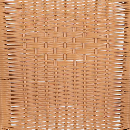 Emma + Oliver Indoor/Outdoor Stacking Rattan Restaurant Patio Chairs, Set of 2, Gray