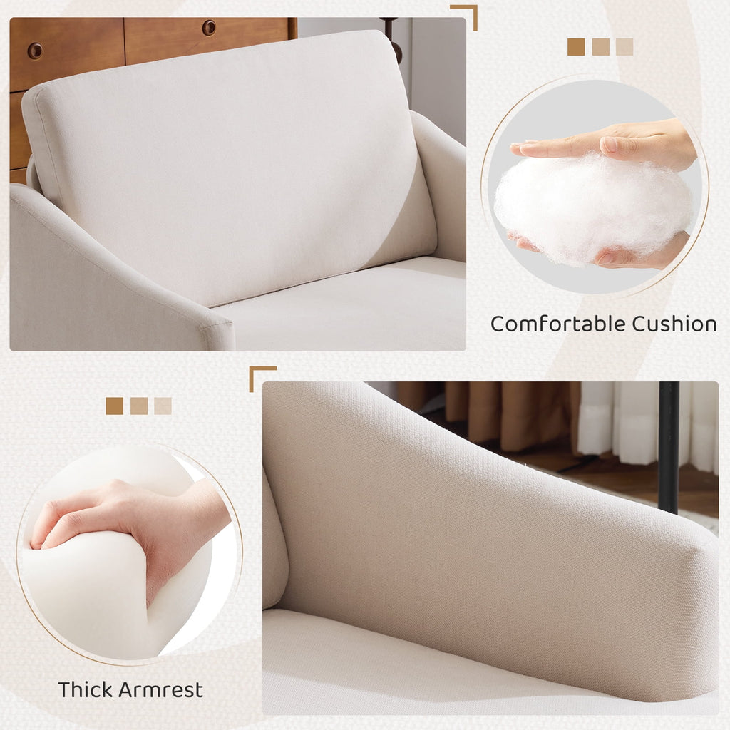 Bezseller Oversized Accent Chair with High Back, Armchair for Living Room or Bedroom, Beige