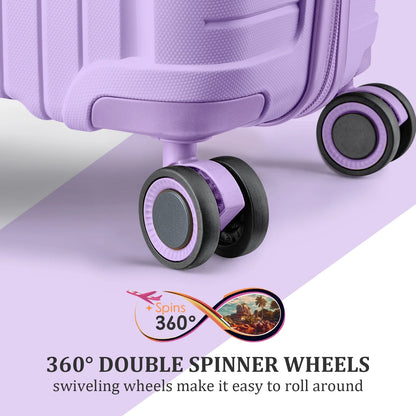 Joyway 5 Piece Luggage Sets Hardshell Lightweight Suitcase with TSA Lock Spinner Wheels-Orange